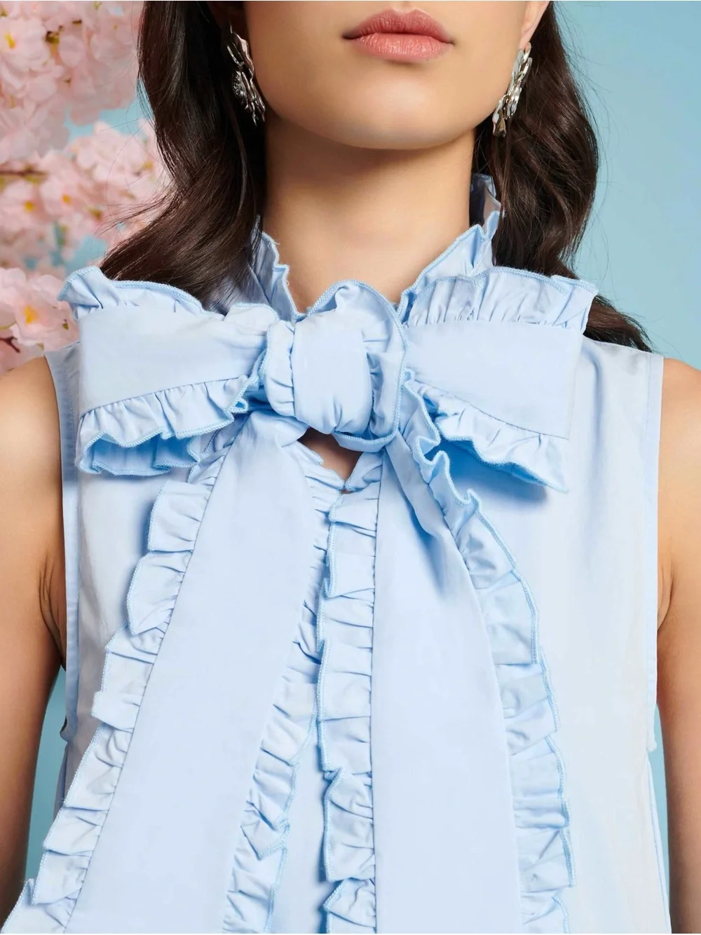 Sister Jane Baby Blue Skye Bow Midi Dress - Picture 3 of 11